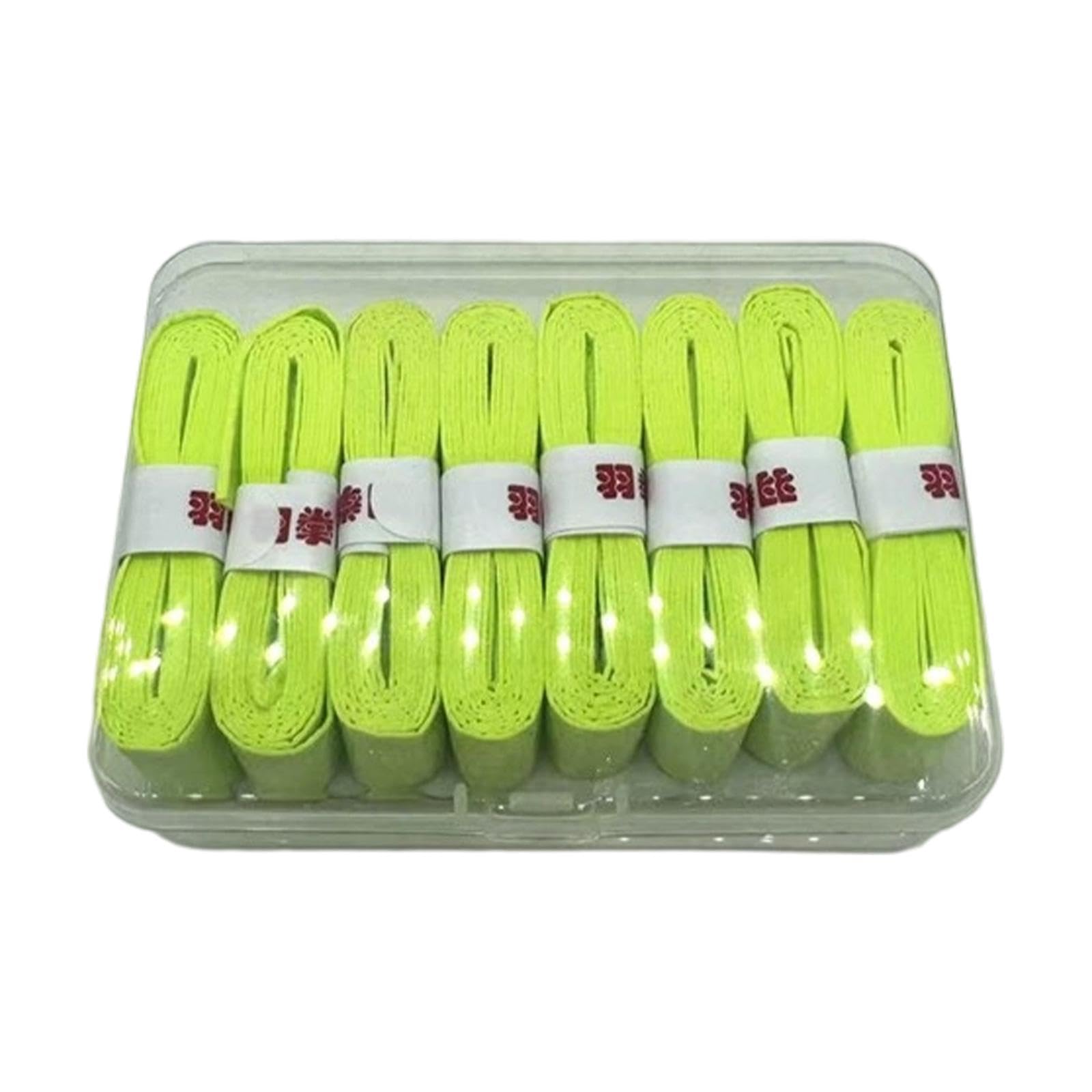8X Badminton Racket Grip Tape Dry Feel Anti Slip Tennis Racket Overgrip Grip Fluorescent Green-image-36