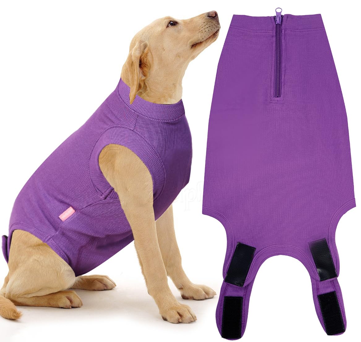 Wabdhaly Recovery Suit for Dogs,Dog Cone Alternative Zipper Surgery Suit Female Spay,Soft Dog Surgery Suit for Anti Licking,Breathable Surgical Suit for Dogs Female Spay