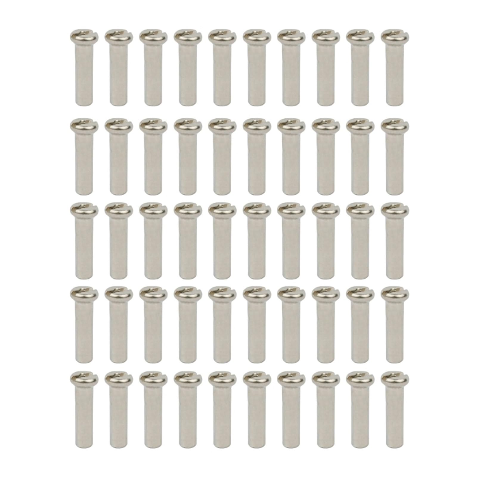 100PCS Brass Spoke Nipples For Bicycle Wheels - 14G, 13G, 12G Fit Road, MTB, E-Bike, Scooter (Silver Or Black)