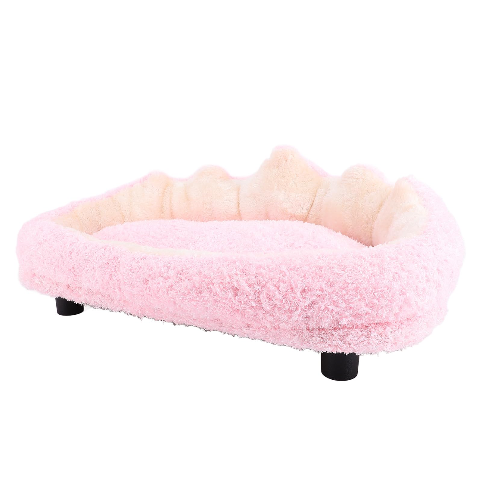Sofá Cama para Mascotas de 22.4 X 17.7 Pulgadas para Perros y Gatos Pequeños con Funda Extraíble Lavable a Máquina - Sofá de Felpa para Perros para Sala de Estar, Oficina en Casa con Pies