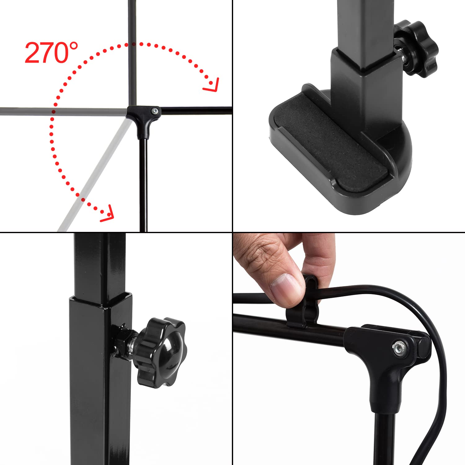 REPTI ZOO Rettile Doppio Supporto Della Lampada Regolabile Supporto Della Lampada Staffa Appesa Supporto Metallo per Rettile Vetro Terrario Riscaldamento Luce Anfibi Gabbia