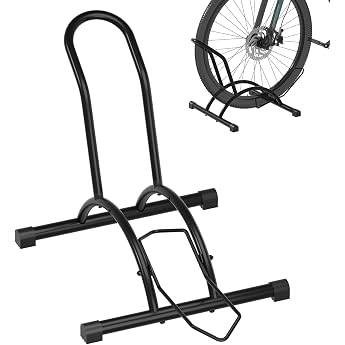 Urban Deco Bicycle Stand Floor Freestanding Bicycle Stand Professional Bicycle Holder Bicycle Holder for Mountain Bike MTB Road Bike Black