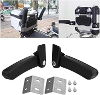 Vista 5 de Reposabrazos del pasajero de la motocicleta, 2 unids motocicleta pasajero trasero plegable superior caja caja de asiento trasero kit de reposabrazos