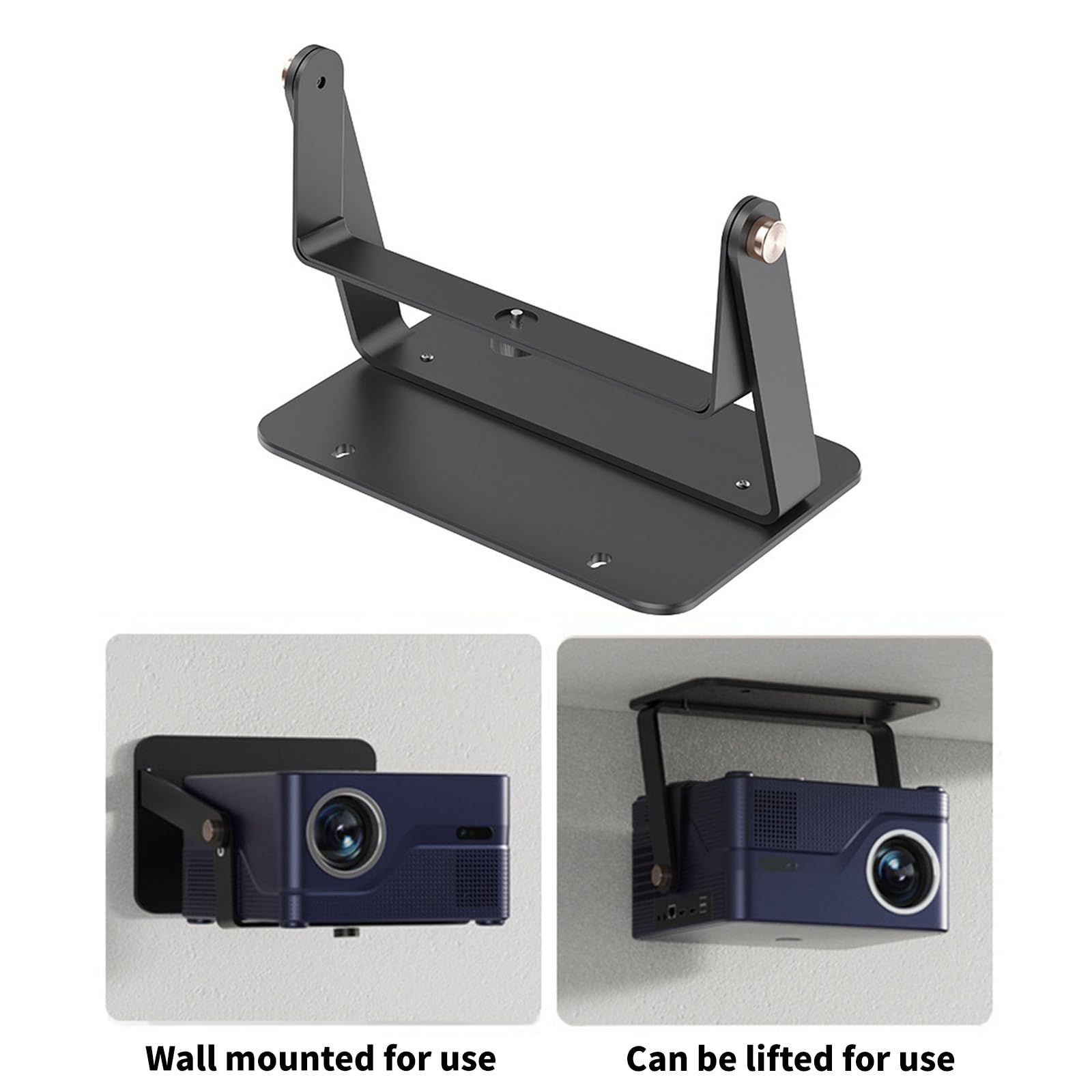 Soporte de pared para proyector de pared o techo con doble barra giratoria de 25 cm y 50 cm de capacidad para proyectores