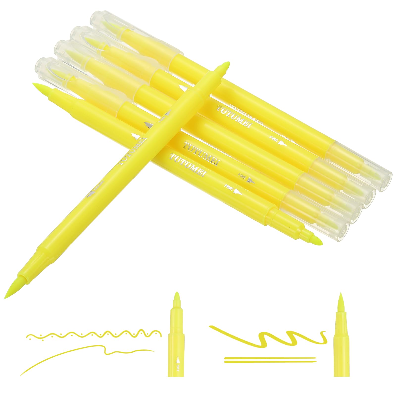 PATIKIL Marqueurs Pointe Fine Jaune Clair