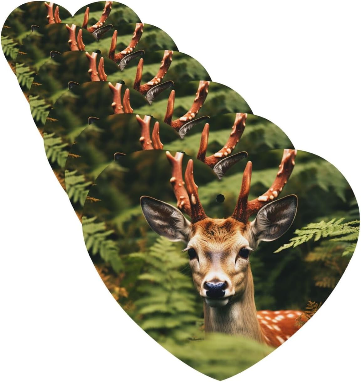 6 Pcs Car Air Fresheners Personalized Deer Among Thick Leaves Aromatherapy Tablets Hanging Fragrance Scented Cards Funny Incense Chips For Rearview Mirror Accessories