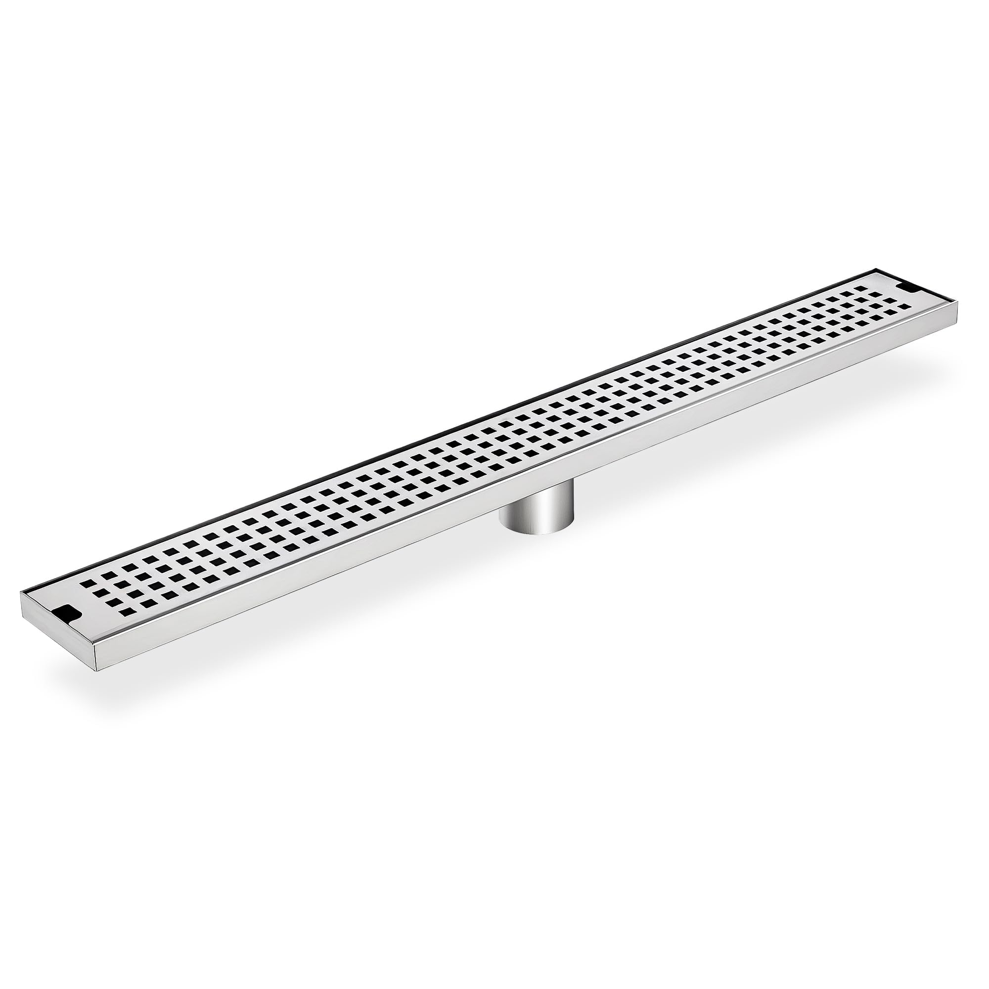 uyoyous Duschrinne 60 cm Italienische aus Edelstahl Bodenablauf | Ablaufrinne mit Haarsieb Duschbodenablauf Linearer Rechteckiger Flach Befliesbar Duschrinne Komplettset