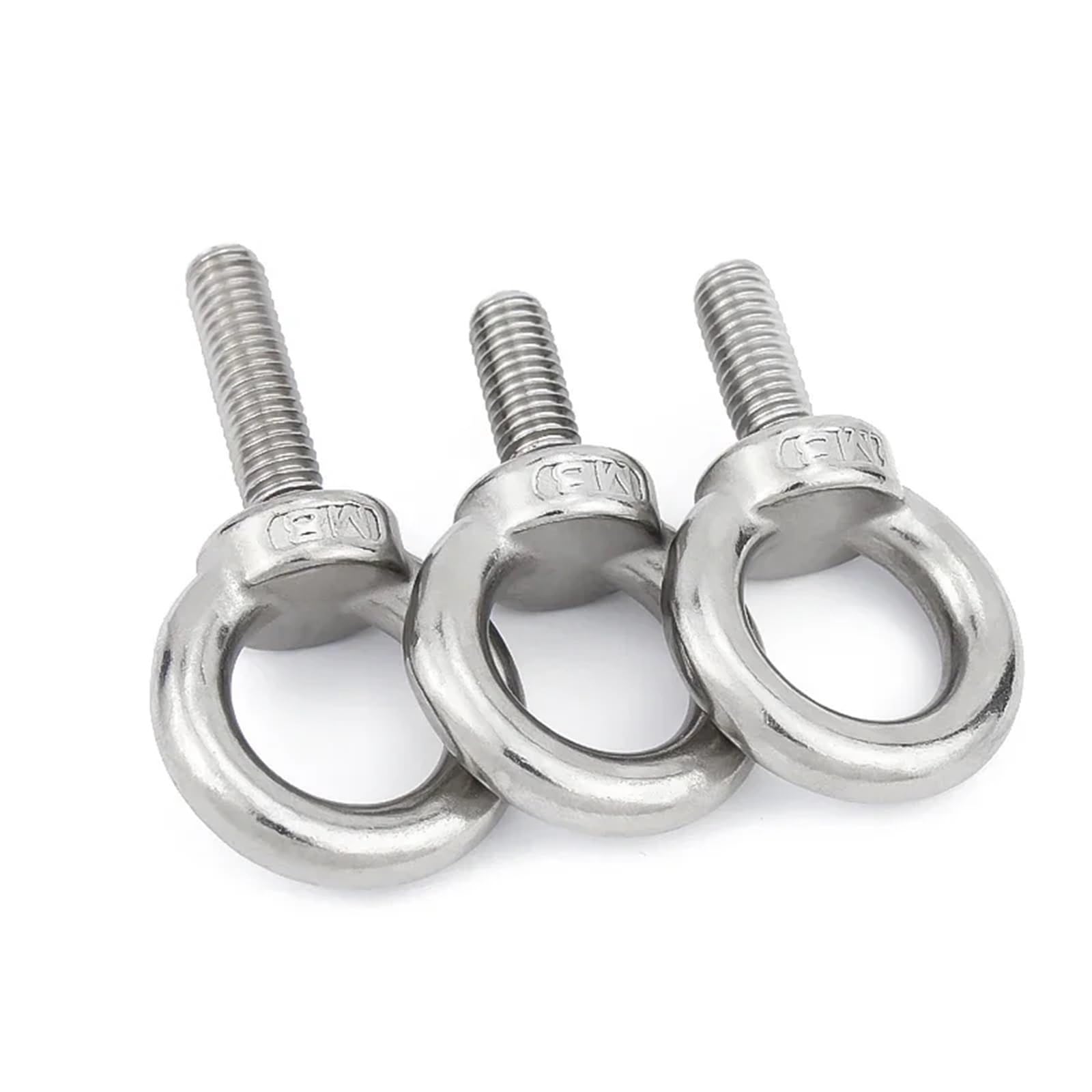 Pernos de ojo para elevación, Cáncamo de elevación Acero inoxidable 304 M3-M24 9-80 mm(M24-1pcs,70mm)