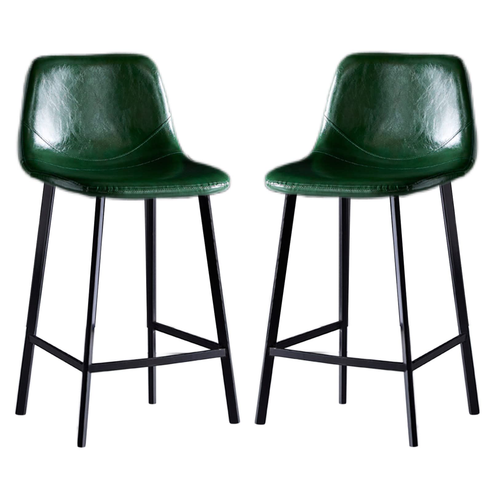 Tabourets de bar hauteur comptoir lot de 2 chaises cuisine dossier similicuir extérieur