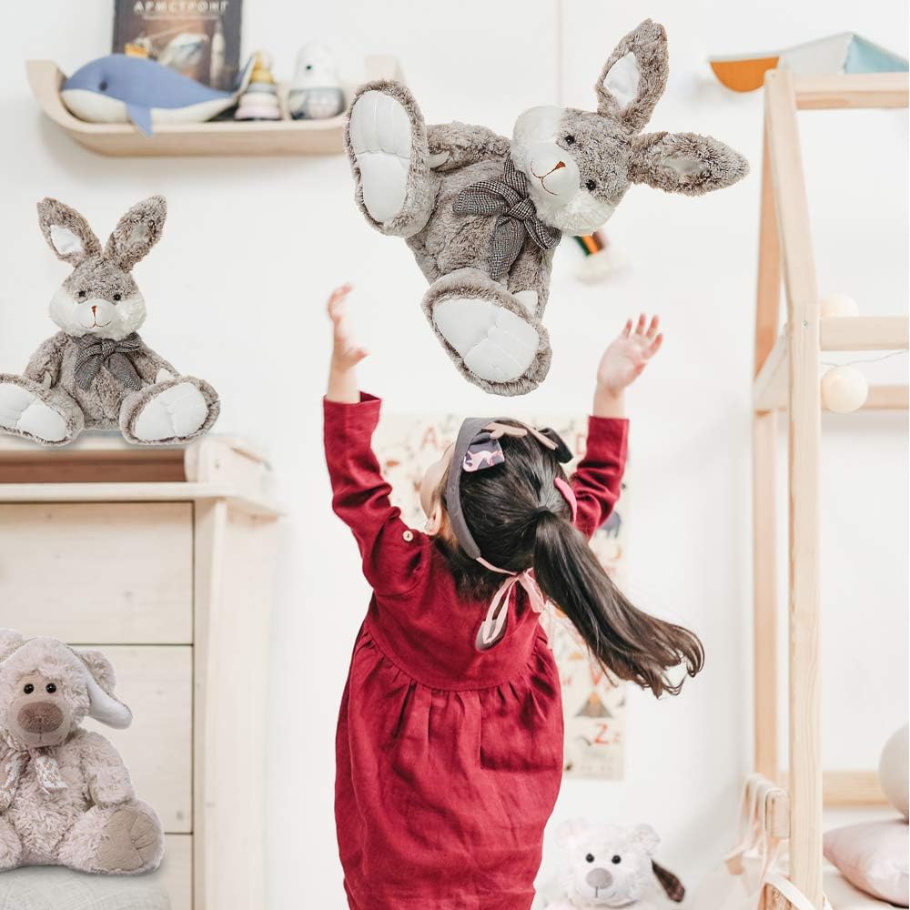AMERLL Easter Bunny Stuffed Animal Soft Plush Easter Bunny Durable Stuffed Animal Rabbit Plush Toy Birthday Easter Gifts for Toddler Girls Kids (13 inches)