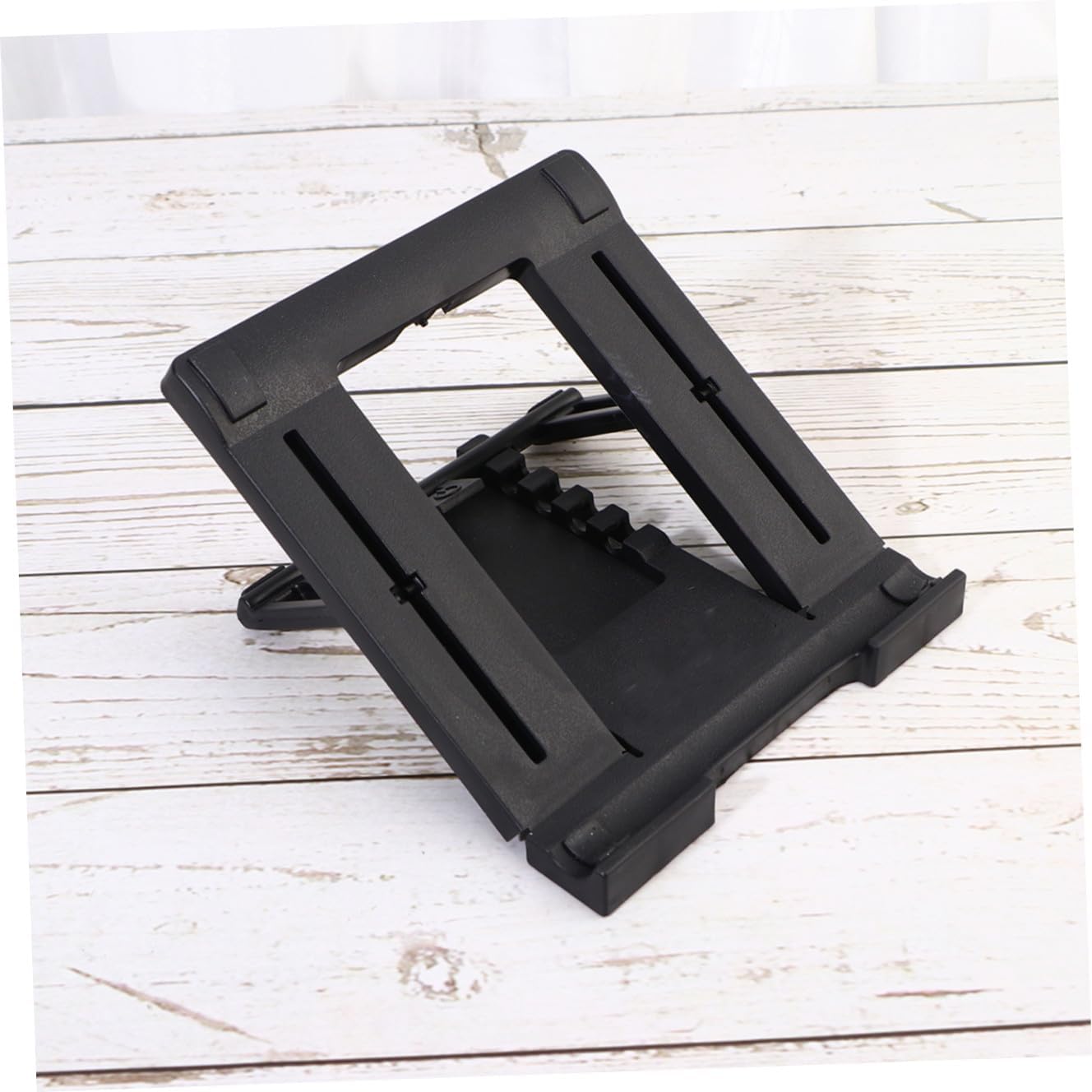 Adjustable Mini Phone and Tablet Stand Holder for 7-11 Inch Screens, Portable Folding Mobile Phone Bracket Desktop Support Rack in Black for Home and Office Use image 4