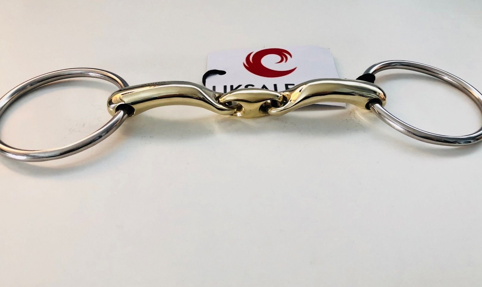 UKSALES25 LOOSE RING SNAFFLE BIT TURTLE CURVED TONGUE SAVER (Horse Bit) (5")