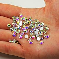 Vista 42 de Genie Crystal ss34 Red Glass Rhinestones 288 Pcs, 7.0 mm Big Light Siam Flatback Rhinestone, Diamond Cut Gems for Crafts, Face Mask, Makeup