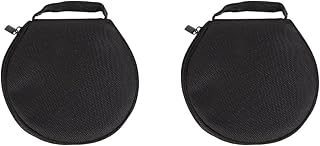 Homoyoyo Bolsa Redonda Para CD 2 Peças Rack De Armazenamento De CD Carteira De Couro Zip Binder Bolsa De Armazenamento Carteira Dvd Bolsa De Armazenamento Carro Cds Porta-Cd