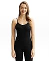 Jockey Snug Fit Low-Neck Thermal Spaghetti Top for Women 2501_Black_M