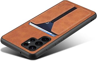 Kowauri Case for Samsung Galaxy S23 Ultra,PU Leather Wallet Case with Credit Card Slot Holder Ultra Slim Protector Case for Samsung Galaxy S23 Ultra Brown