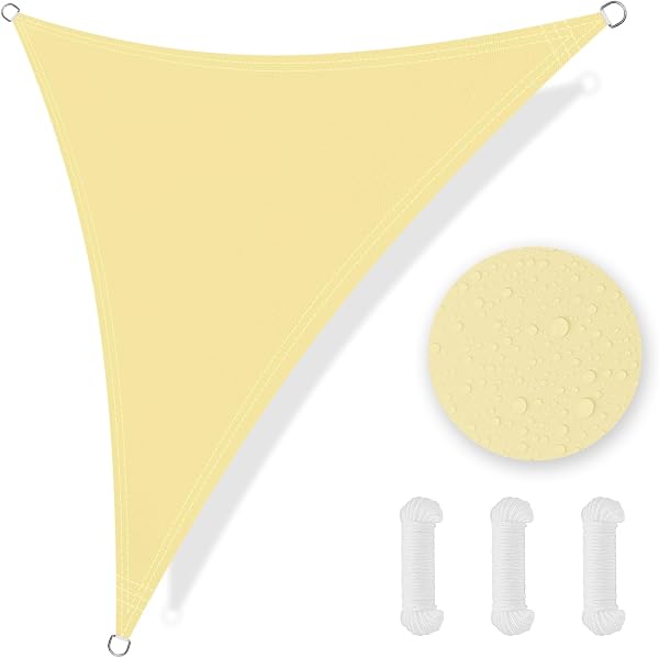 OFFCUP Voile d'ombrage triangulaire 2x2m blanche