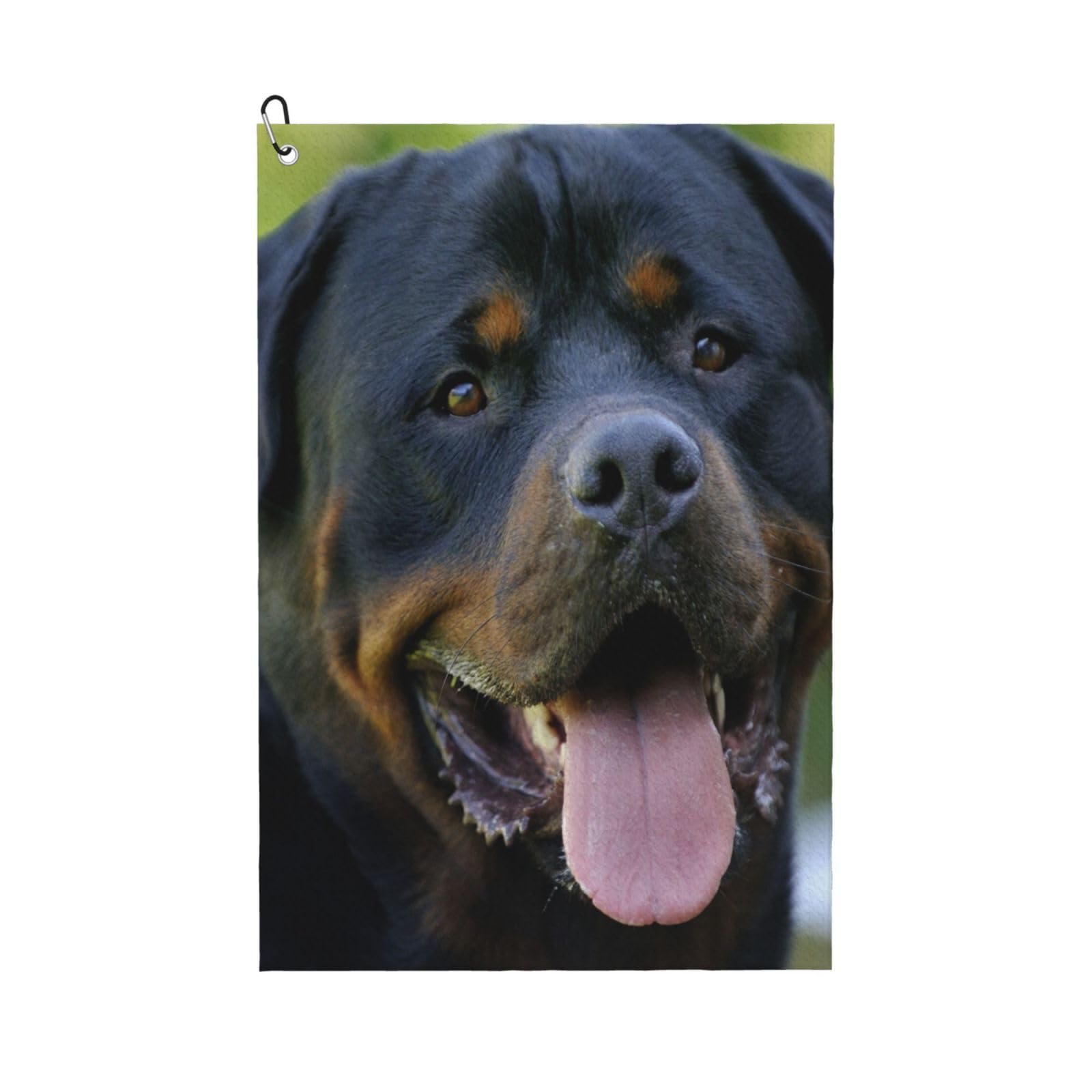 Hnnkloy Rottweiler Dog, 16x24 in Portable Waffle Golf Towels with Carabiner Clip for Golf Bag