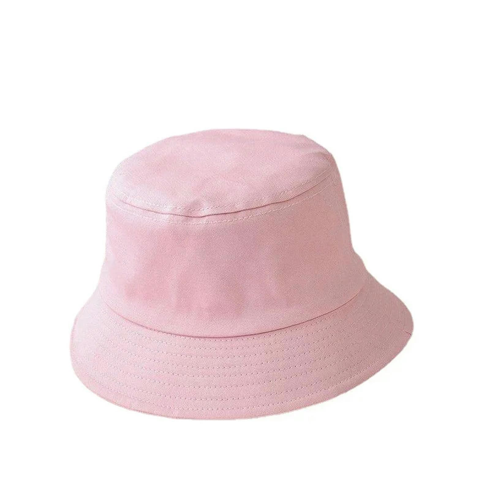 Fischerhut Unisex Baumwollschaufel Hut Sommer Faltbar Sonnenhut Feste Farbe Strandschale Hut