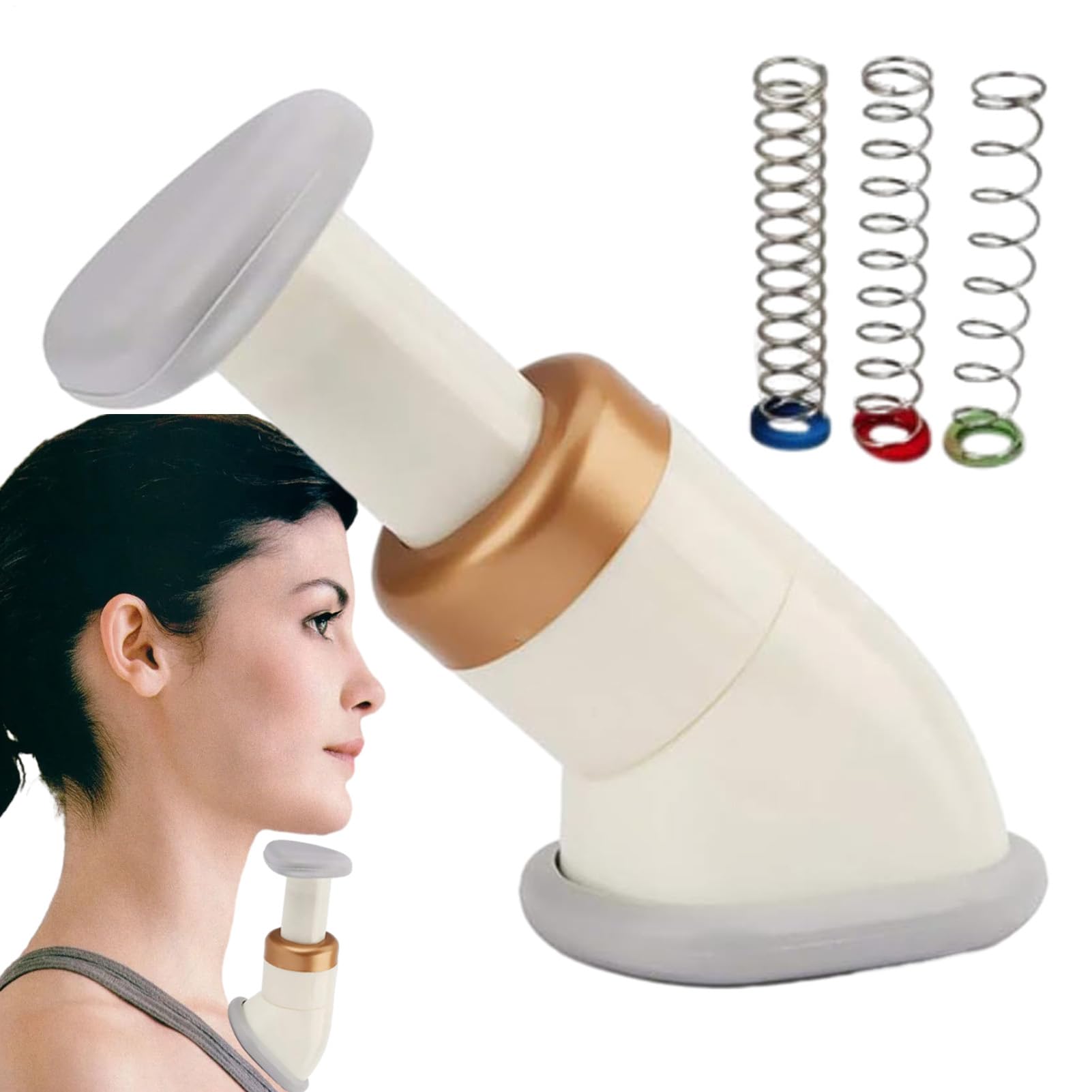 Réducteur de double menton – Appareil de tonification du cou et exercice facial pour le cou, tonifiant pour le cou pour raffermir, soulever, raffermir la peau, modelage de la mâchoire, masseur pour le