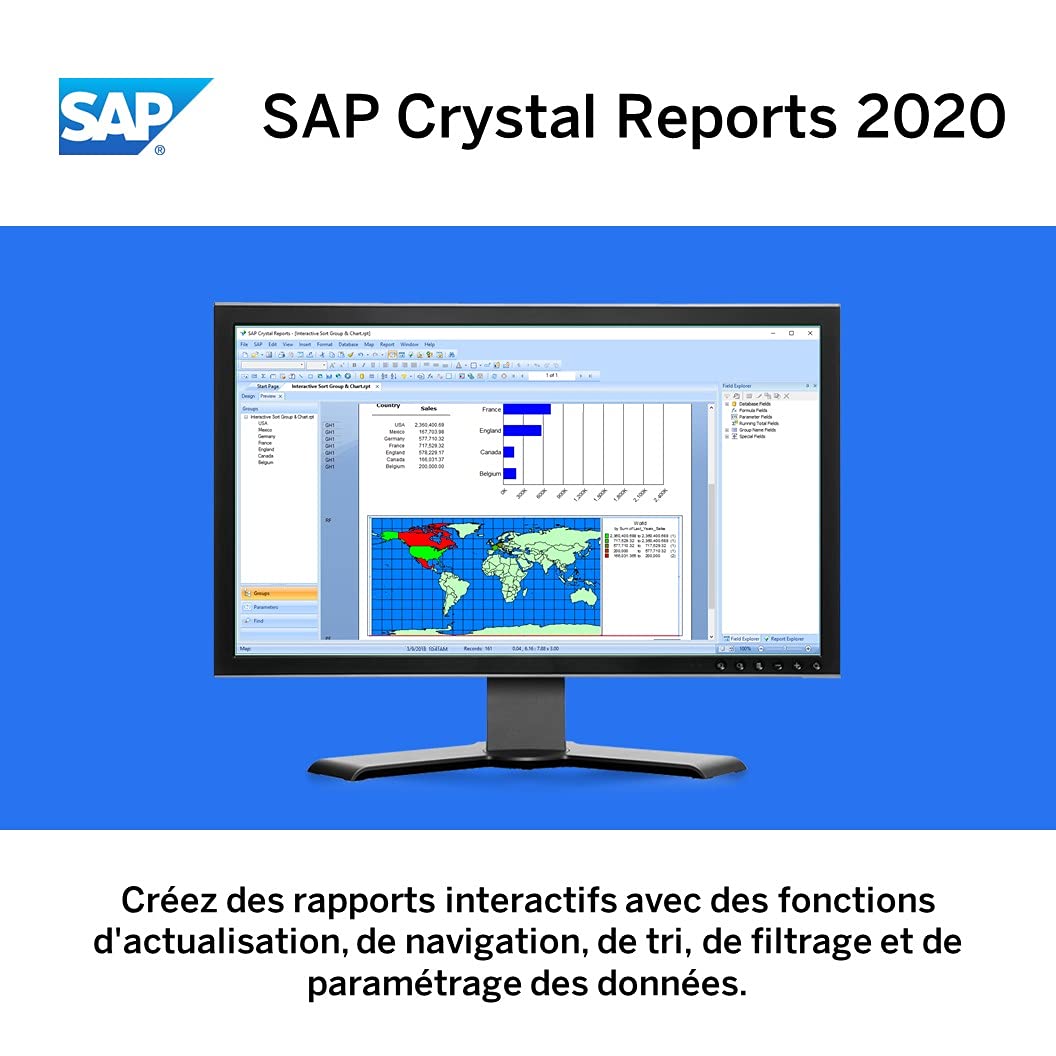 SAP Crystal Reports 2020 Reporting software | Standard | PC | Code d'activation PC - envoi par email
