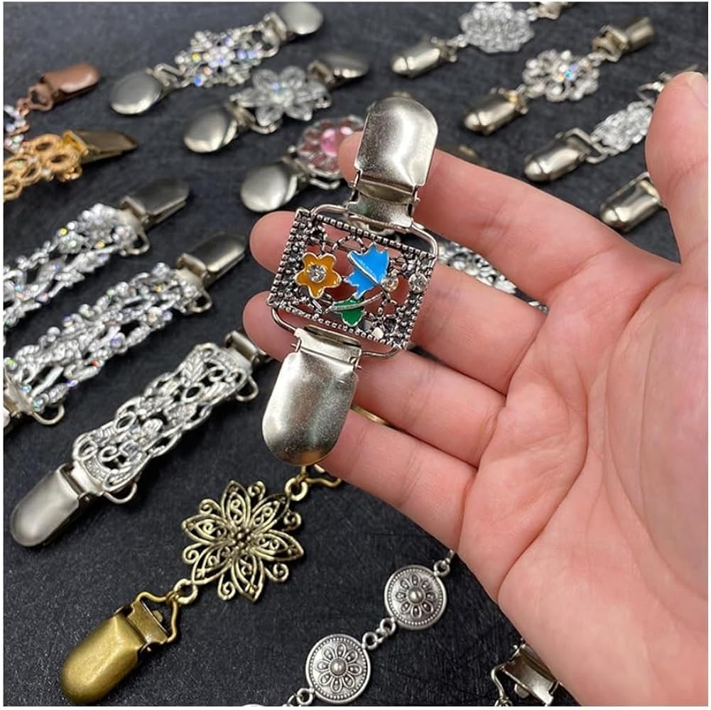 Clip Per Scialle Con Spilla A Clip In Cardigan In Lega Per Maglione Da - Foto 2