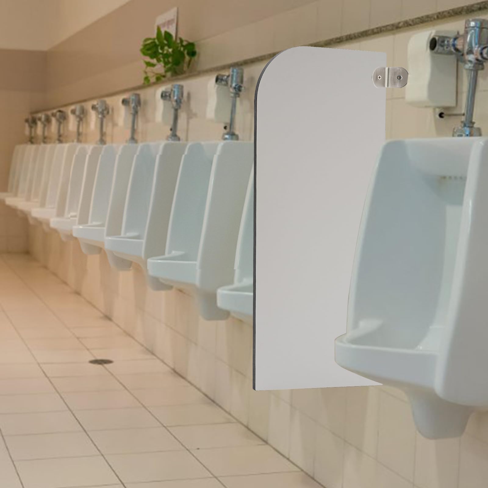 Urinario separador de orinarios, 40 x 90 cm, resina fenólica, laminado, resistente al agua, ignífugo, acero inoxidable 304, inodoro público, hotel, restaurante, centro comercial, fácil montaje