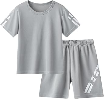 Boys 2 Piece Casual Sports Set Kids Soft Short Sleeve Top And Shorts Tracksuit Sets Summer Outfits Size 2-12 Years