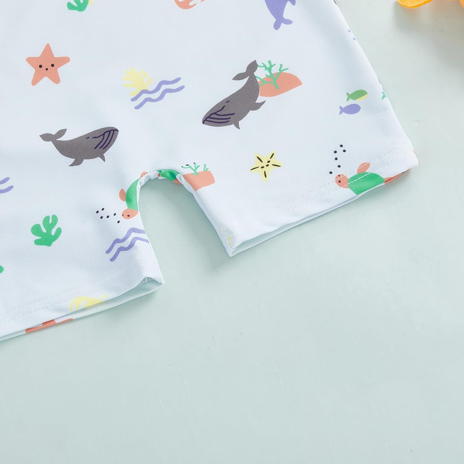 Hnyenmcko Baby Boy Girls Rash Guard Swimsuit Toddler Long Sleeve One Piece Zipper Bathing Suit Infant Swimming Suit - Image 5