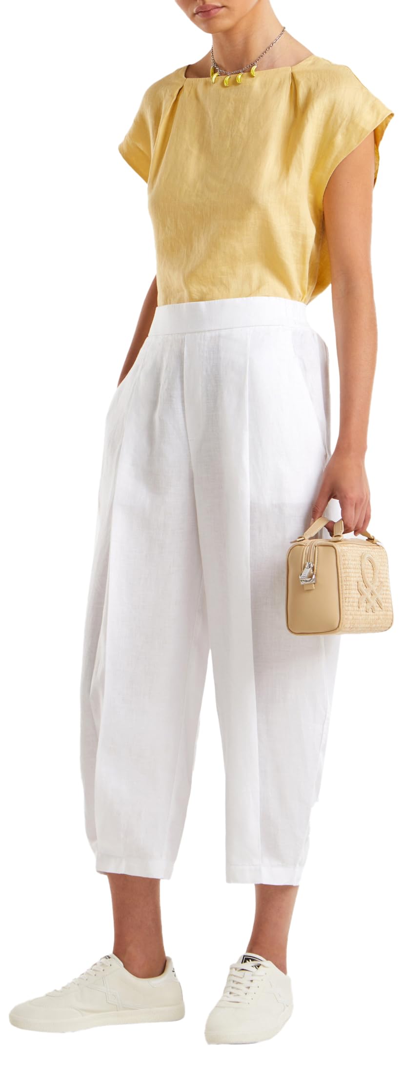 United Colors of Benetton Trousers, Optical White 101, XS