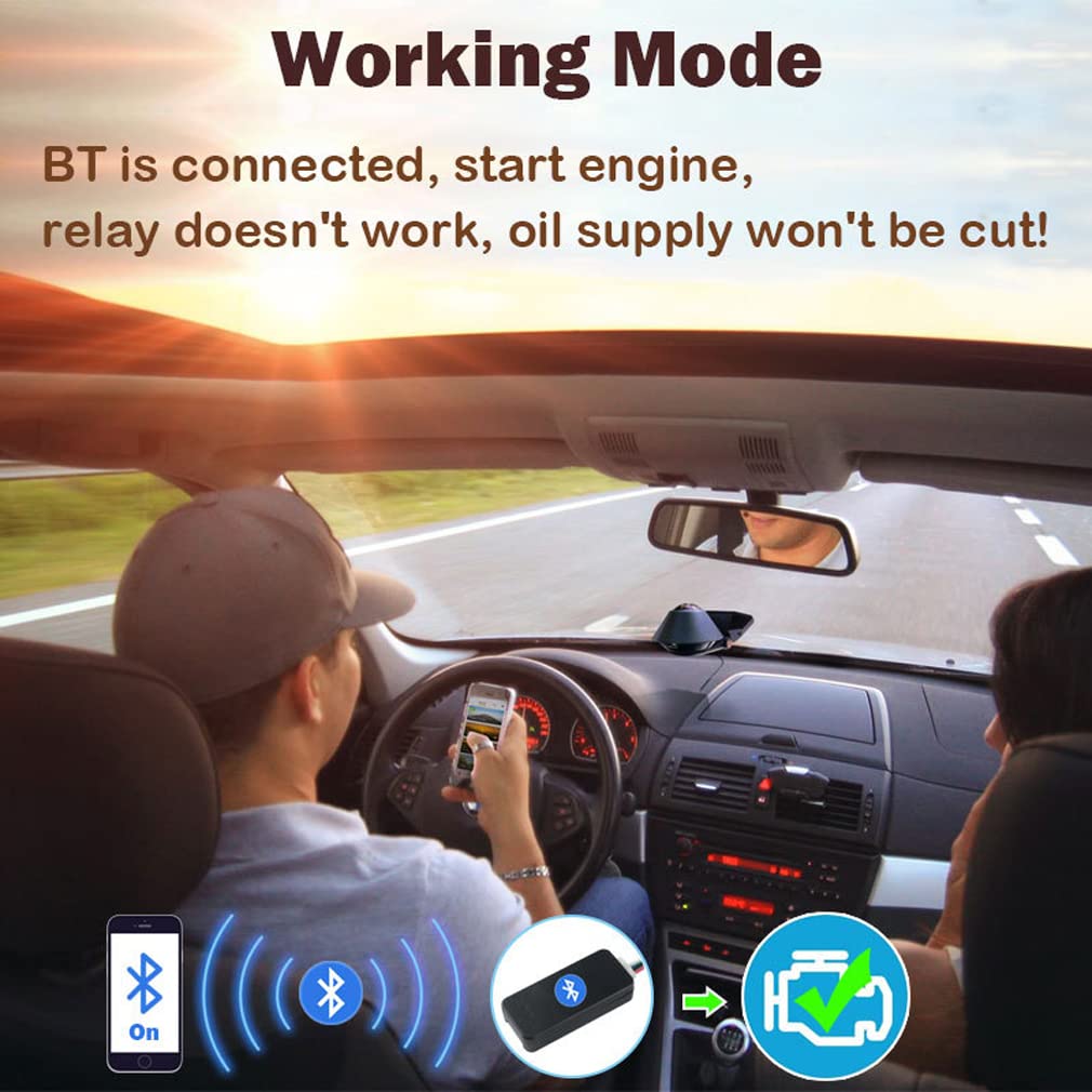 XRC TECH Mini teléfono Bluetooth inmovilizador sistema bloqueo de la electricidad de aceite Seguridad 3 cables conexión para todos los coches