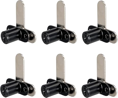 Cerraduras de leva para gabinete con llave igual, la longitud del cilindro se adapta a 0.4 pulgadas, caja de herramientas de almacenamiento segura,