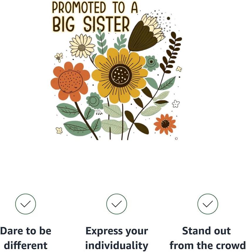 Promoted to a Big Sister Toddler Baseball T-Shirt - Print 3/4 Sleeve T-Shirt - Art Kids' Baseball Tee