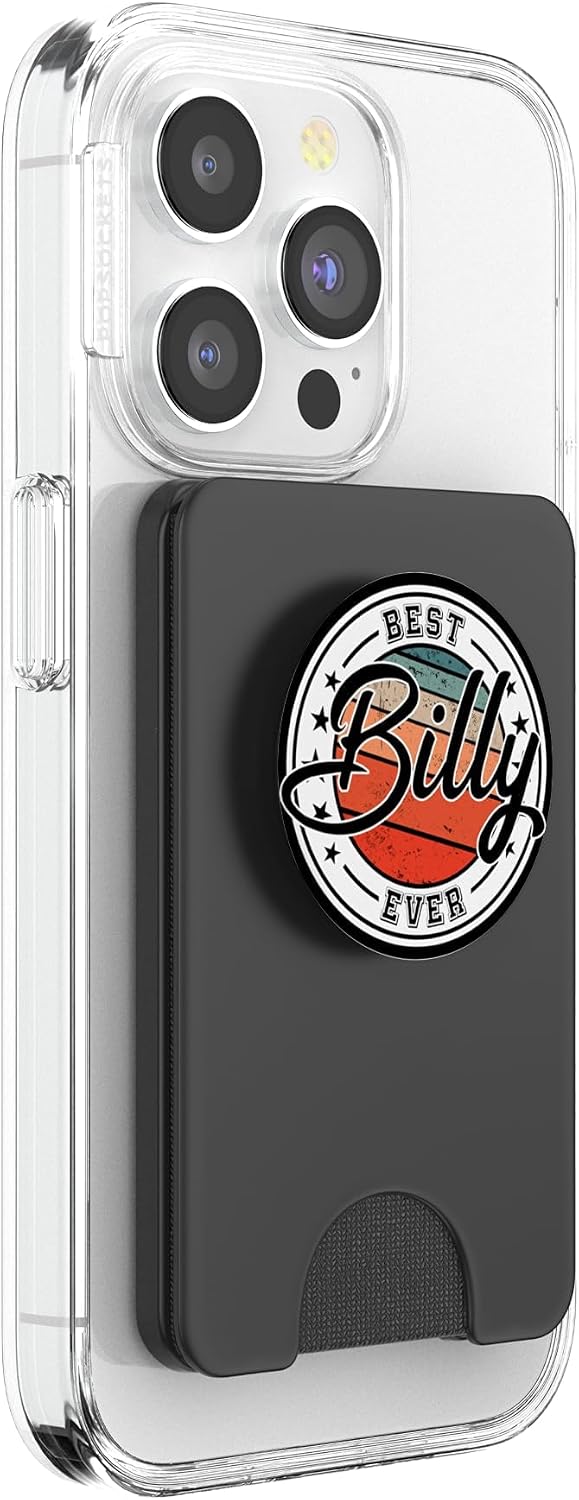 Best Billy Ever First Name Retro PopSockets PopWallet for MagSafe image 4