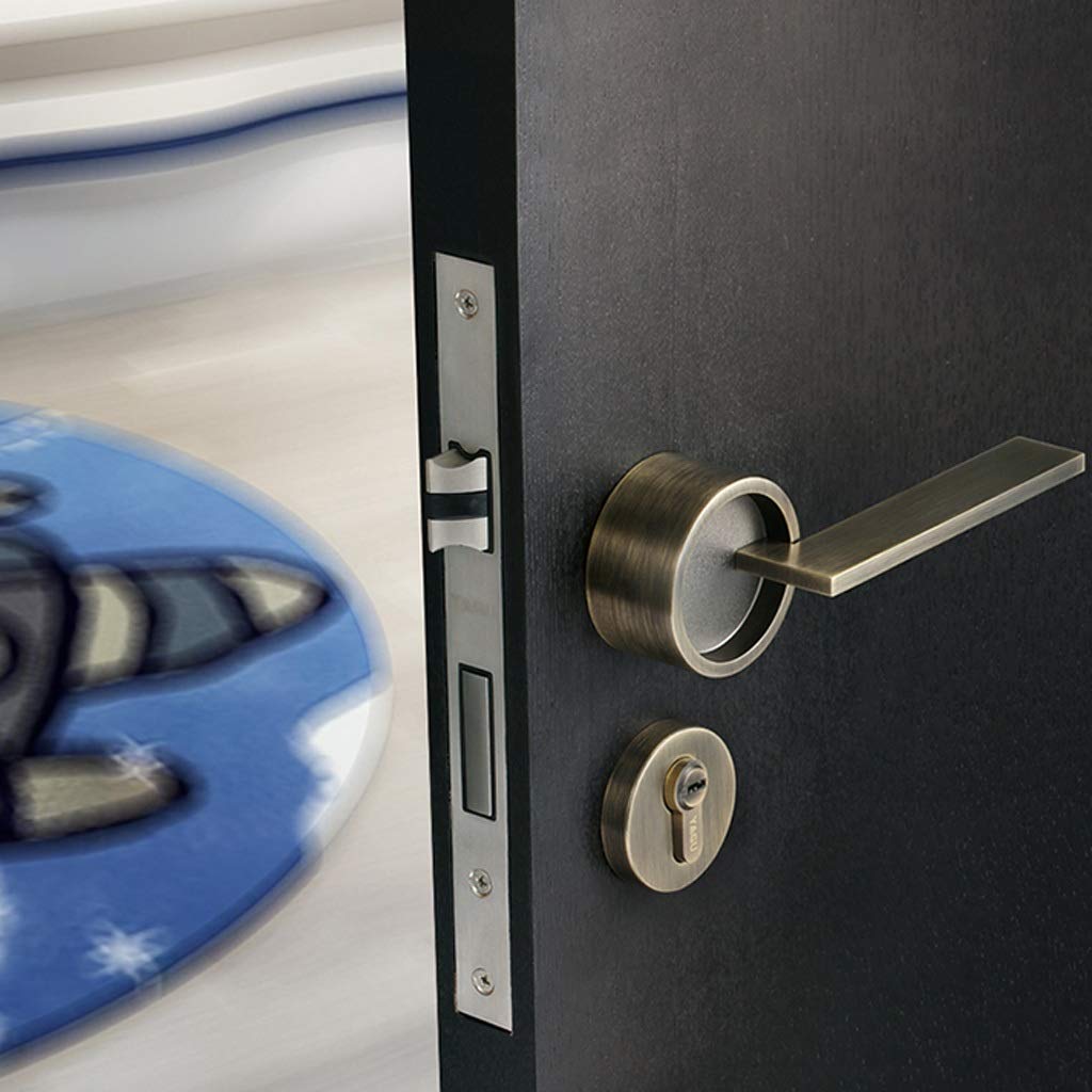 Estadounidense/Dormitorio Puerta Manija Bloqueo Seguridad Entrada Split Silent Lock Core Door Door Muebles Puerta interior Manija Lockset(1-Pack)