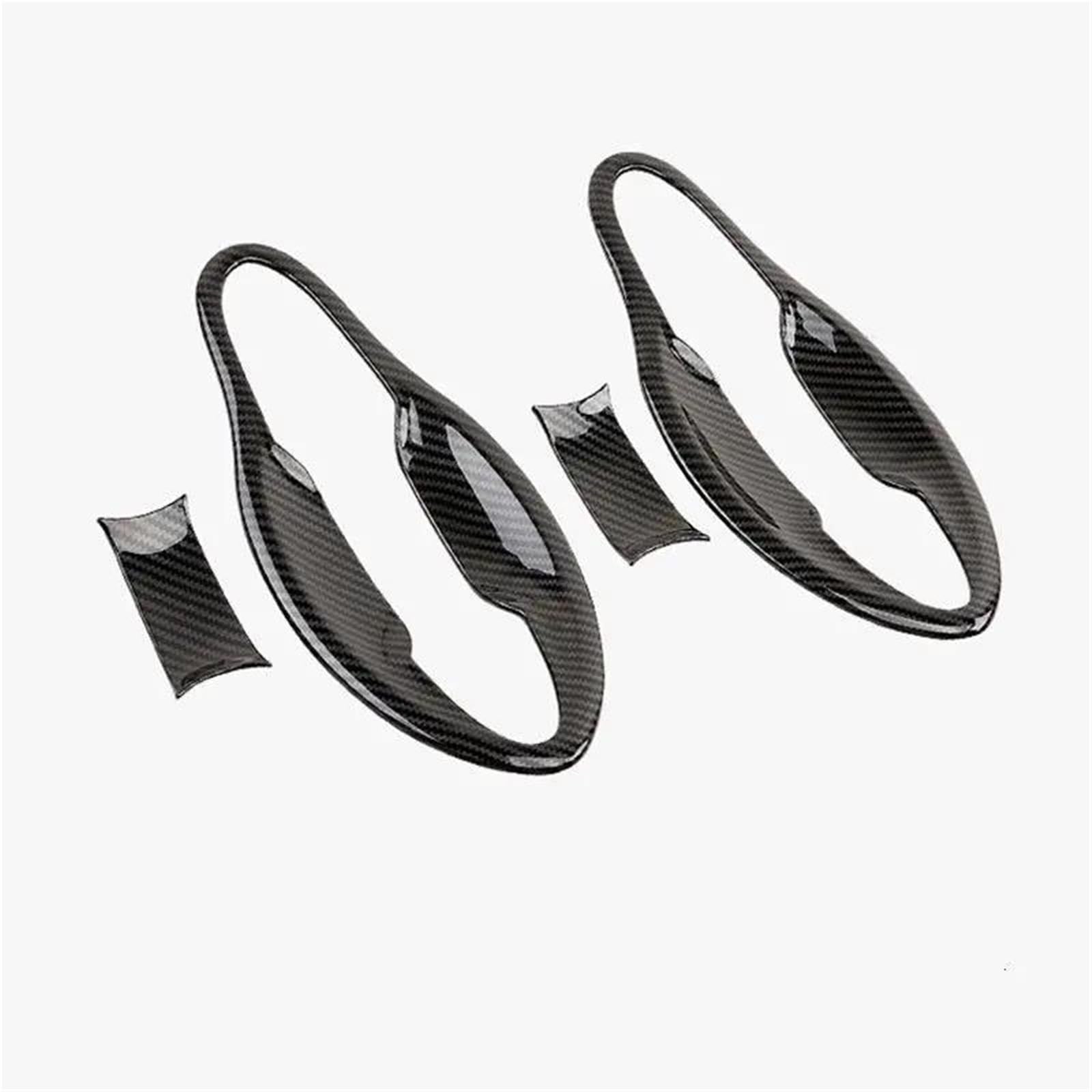 YOUZKA Handle Protective Carbon Fiber Chrome Car Door Handle Cover Trim Styling Decoration Accessories for HR-V for VEZEL 2014-2021(Bowl)
