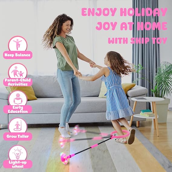 Skip It With Counter 子供用 折りたたみ式アンクルスキップボール 長めのフォームパッドフラッシュスキップイットおもちゃ、スポーツ&アウトドアプレイおもちゃ、誕生日プレゼント 4-8歳
