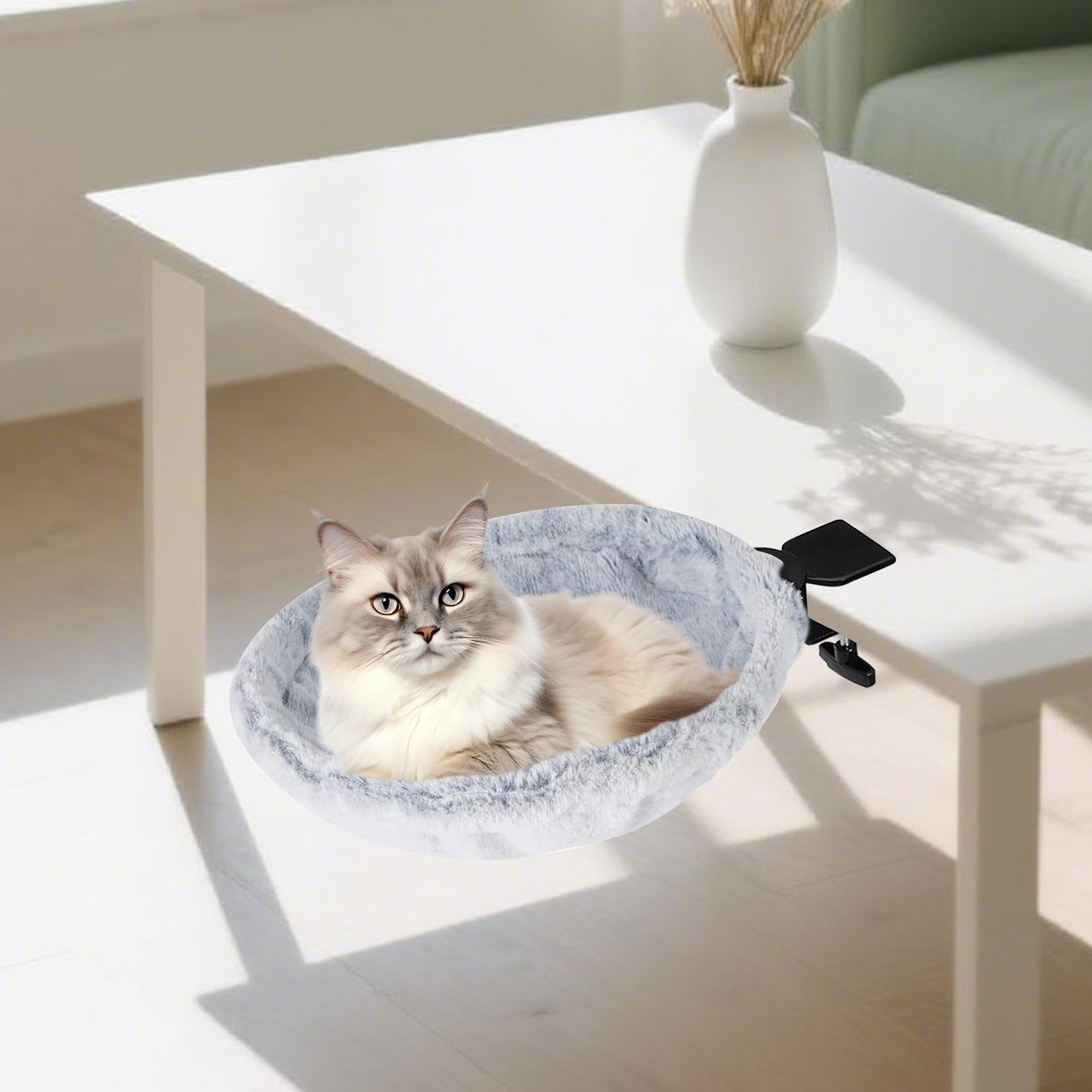 Cuccia da scrivania per gatti Accogliente Ergonomico Lavabile Antiscivolo | Comoda amaca per gattino Ergonomico rotante antiscivolo cuccia dei gatti da su davanzale camera soggiorno