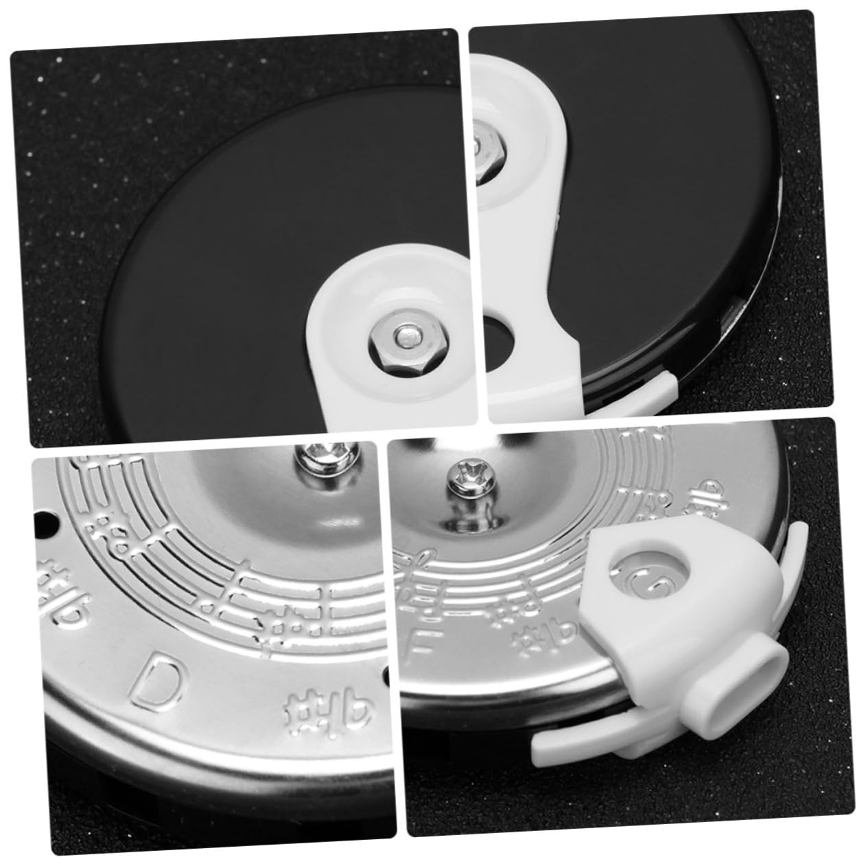 HEMOTON 3 Set Per Insegnanti Di Coro Accordatore Per Violino A 13 Toni Accordatore Per Chitarra E Basso Completo 2 Pezzi*3