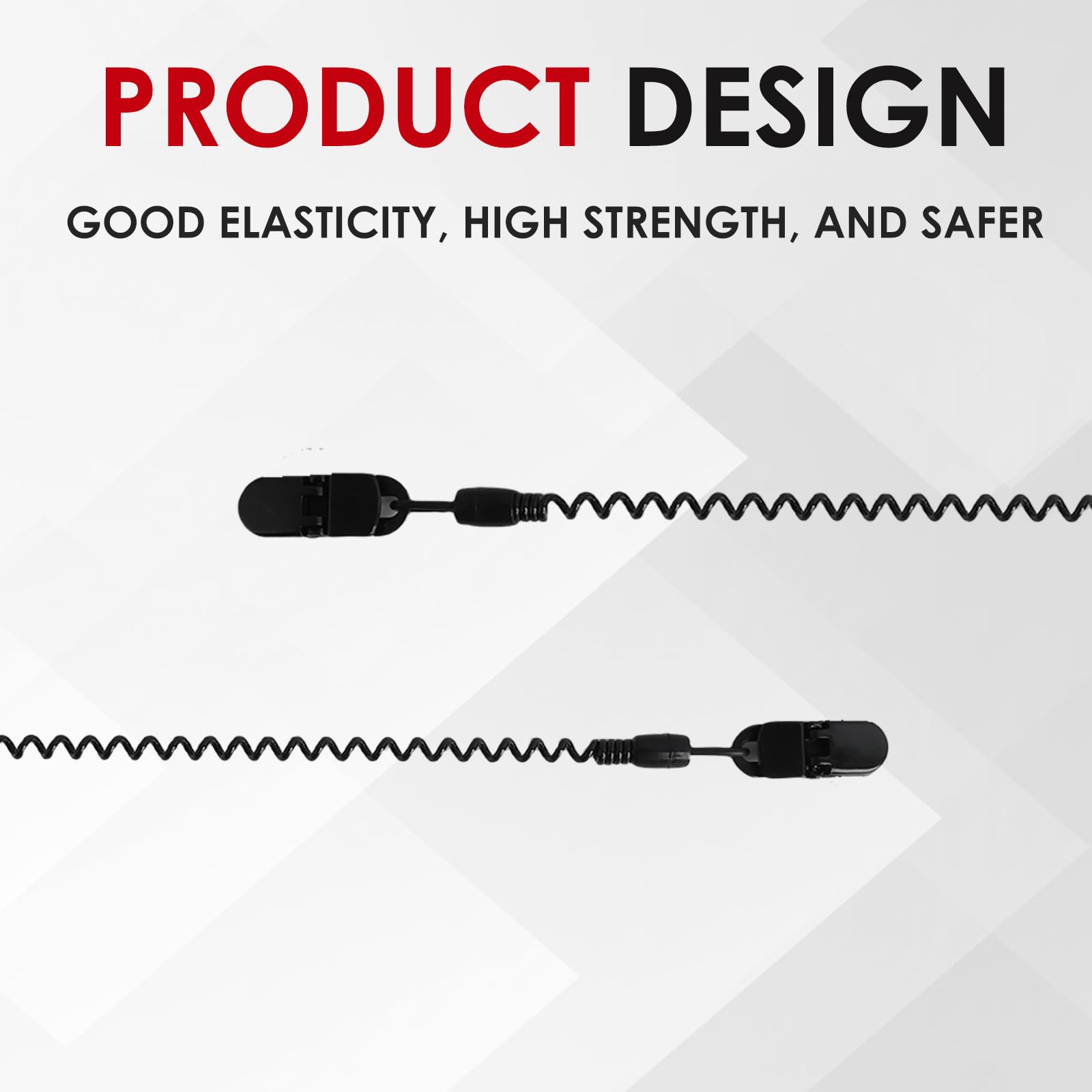 Pack de 4 Clips de Retención para Gorras, Clips Antiviento con Cable de Resorte Retráctil, clip para correa de sombrero,Adecuados para Golf, Pesca, Canotaje y Vela, Negro, Extensibles hasta 60 cm