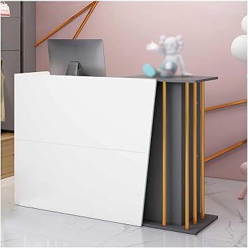 Beauty Salon Counter Bar Wooden Reception Table Reception Desk Checkout Counter Small Modern Reception Desk Cash Shop Reception Counter Table, Welcome Service Counter, Reception Counter