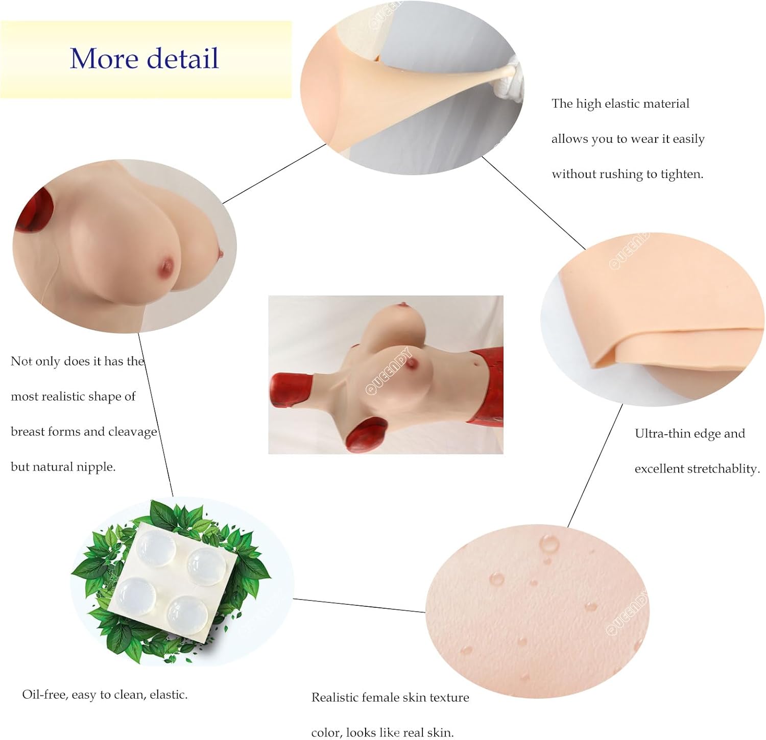 Realistic Crossdressing Fake Breastplate K Cup Half Body Silicone Breast Forms for Drag Queen Fake Boobs Transgender