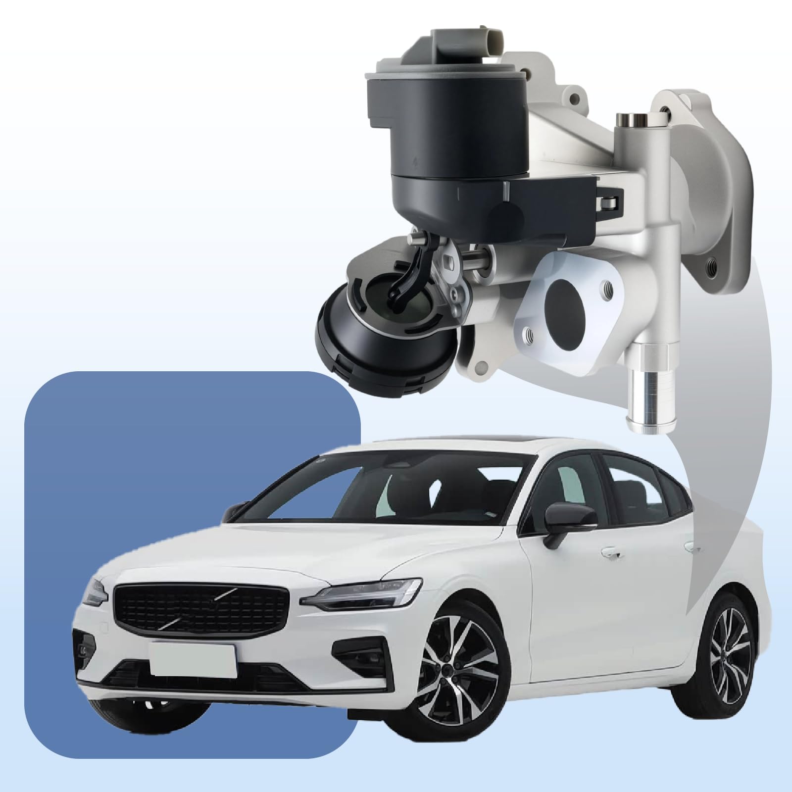 Kit Valvola AGR Raffreddatore Recircolo Gas di Scarico Compatibile per Volvo S60 II V70 3 XC60 XC70 II 36010128 Valvola EGR 31422378 360101