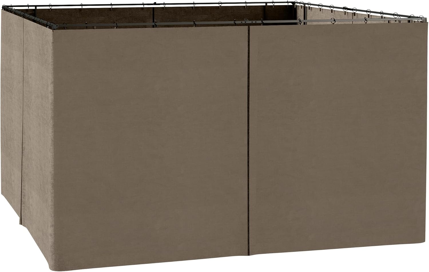 10' x 12' Universal Gazebo Sidewall Set with Panels, Hooks and C Rings Included for Pergolas and Cabanas, Dark Brown