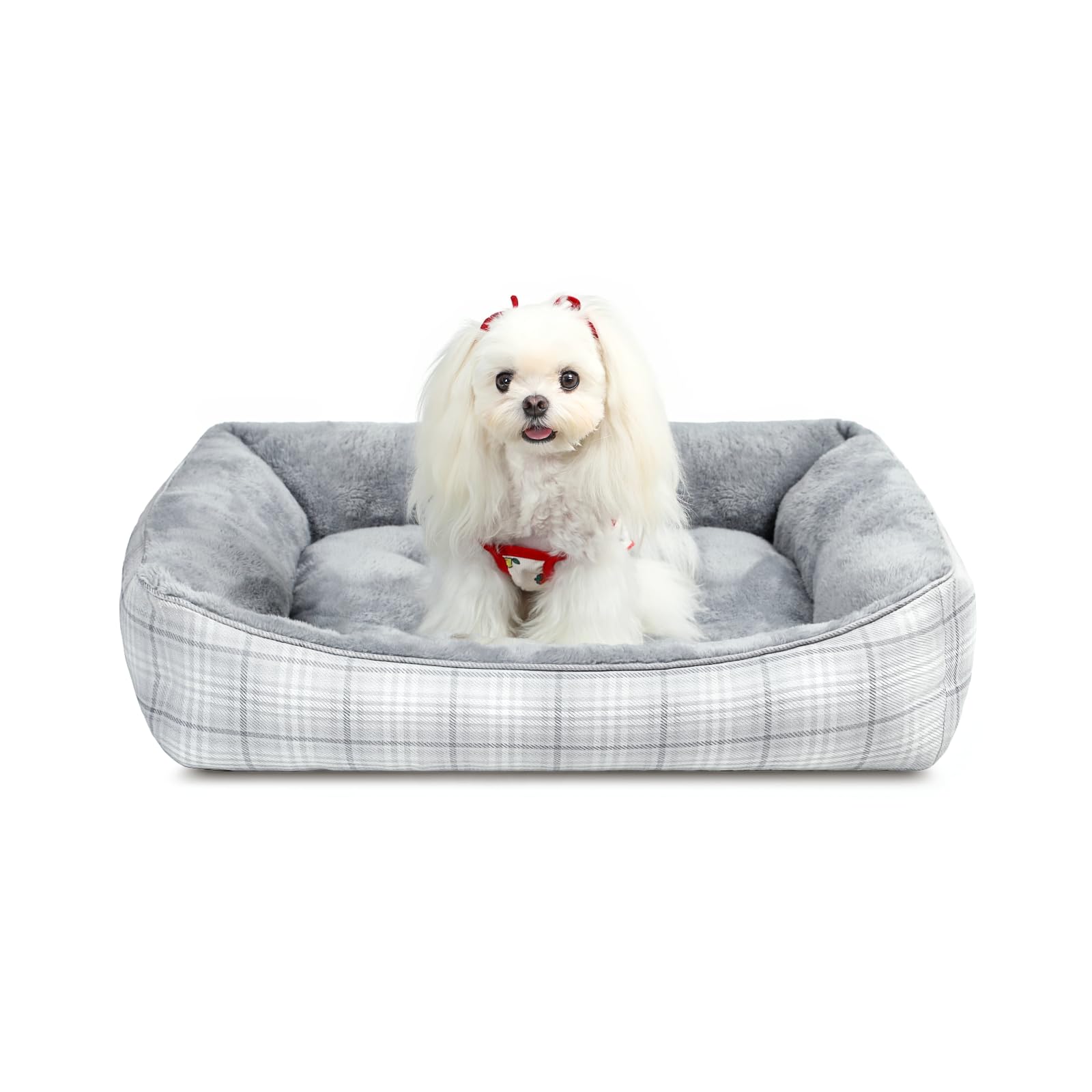 MIHIKK Rectangle Dog Beds for Small Medium Dogs Cats Orthopedic Sleeping Pet Bed for Couch with Durable Puppy