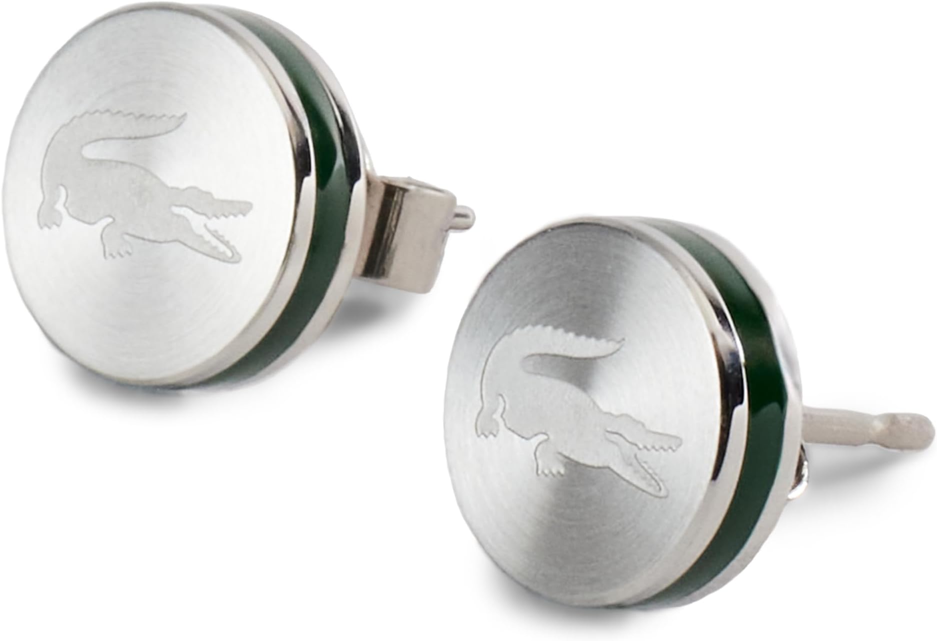 Men's LACOSTE BASELINE Collection Stud Earrings available in black or silver