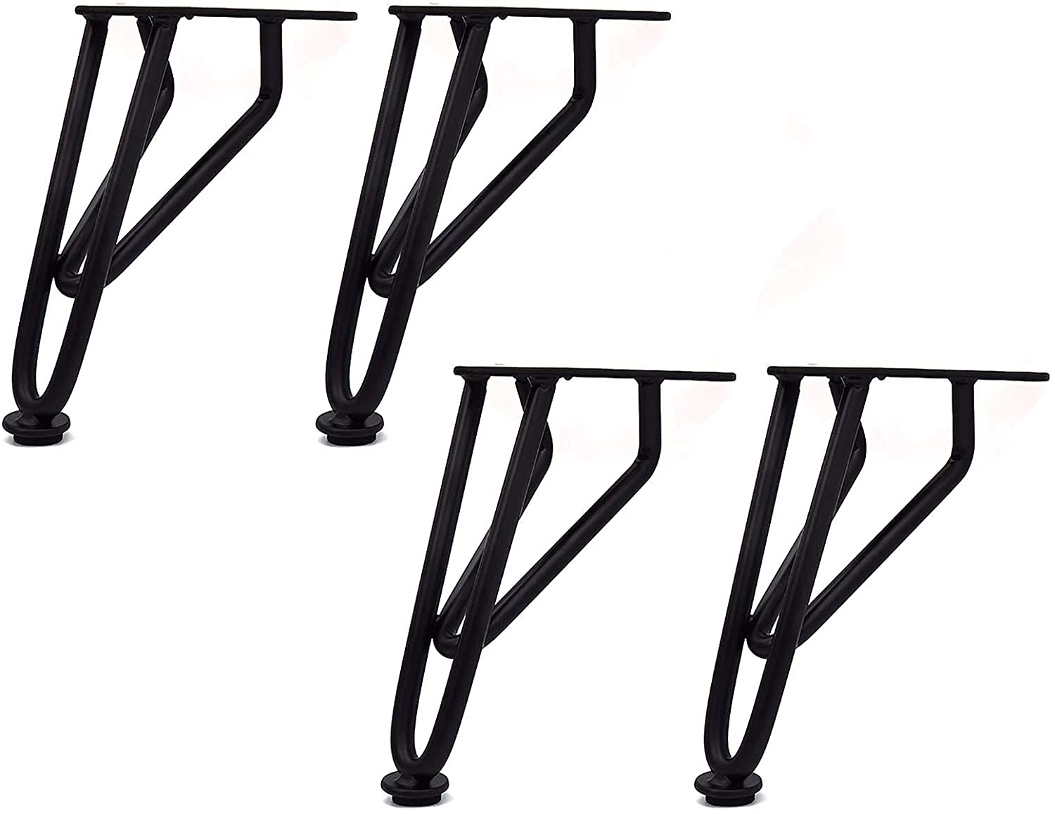 ACUIPP Set of 4 Black Table Legs ? Sofa Legs ? DIY Metalniture Legs ? for Loveseat/Chair/Bed/Tv/Dresser ? DIY Home Decor/Black/15Cm