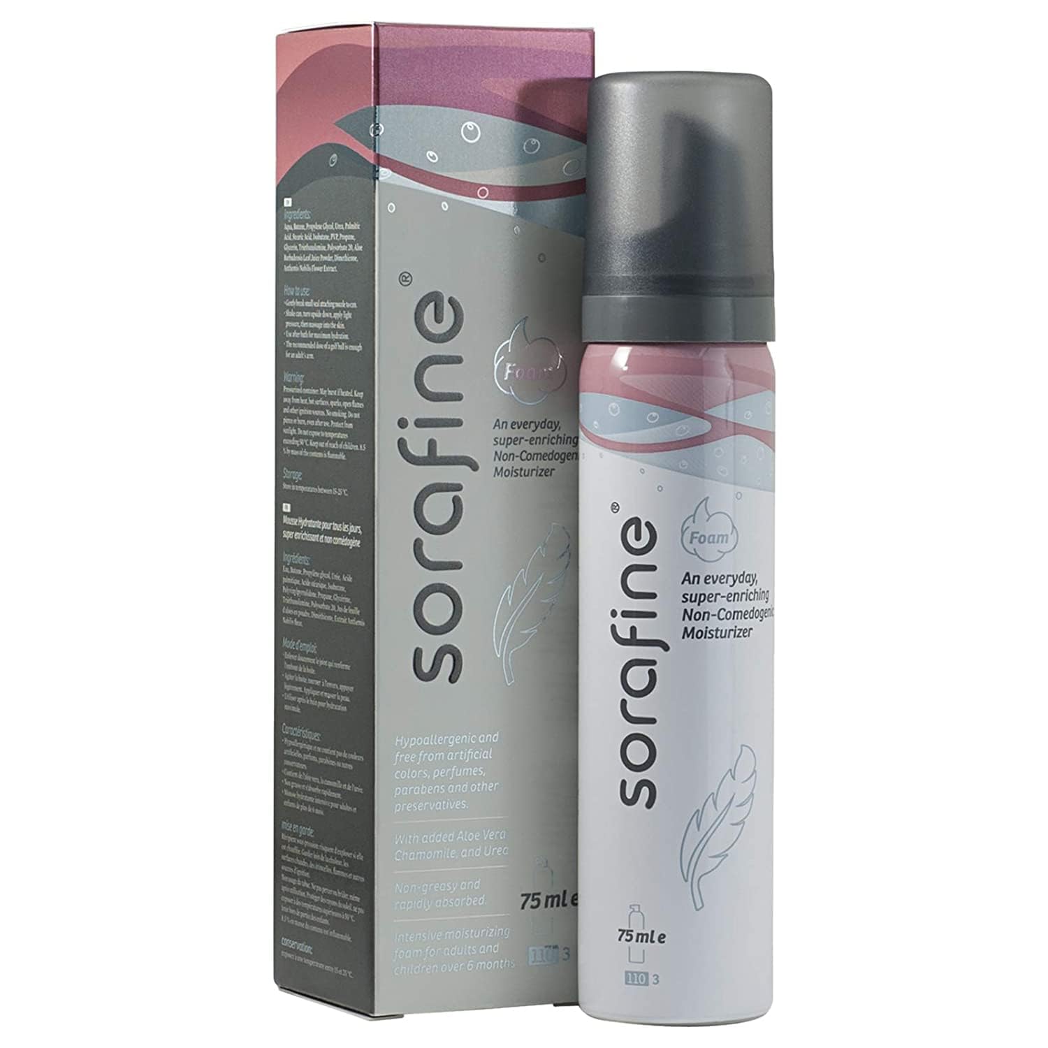 Derma Sorafine Foam Light Intense Moisturiser, 75 ml