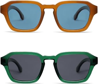 نظارة شمسية VANLINKER Retro Vintage Polarized Trendy Small Square للنساء والرجال 2025 Fashion Shades VL9858