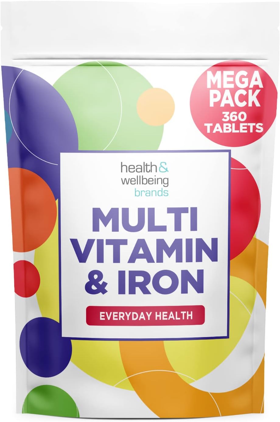 Multivitamin & Iron 360 Tablets | One A Day Formulation for Men Or Women | UK Manufactured | Immune Defence: Vitamin C D & B6 Supports Immune System